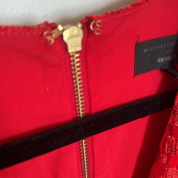 Micheal Costello red sequin Elise dress size small - Picture 7 of 16